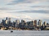 Seattle city skyline from Lake Union as would be viewed on the Locks Cruise Seattle Washington.