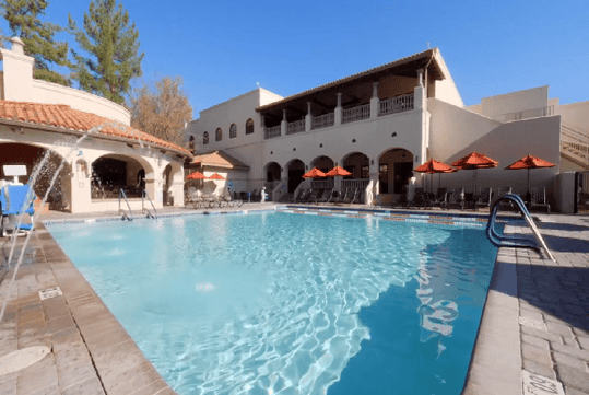 Outdoor pool at Los Abrigados Resort and Spa, Sedona, Arizona.