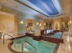 Refreshing on-site hot tubs.