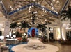 The lobby area with a huge slipper, a cozy cabana and plenty of seating area.