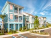 Exterior view of the cottages and parking areas.