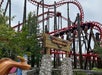 Guests riding the Thunderhawk at Michigan's Adventure in Grand Rapids, Michigan.