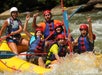 Guests pose with their guest, Alex, on the River