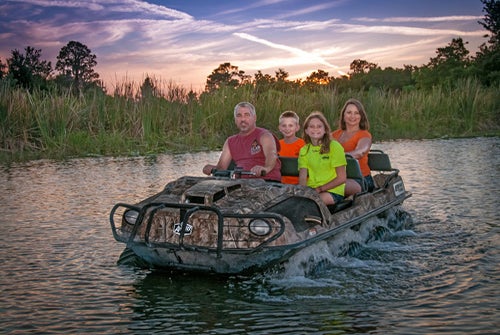 Family on the Mucky Duck in Clermont, Florida