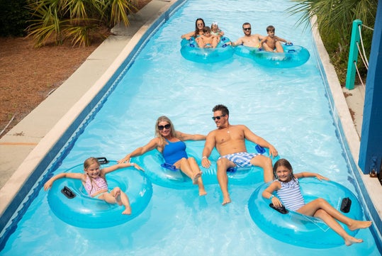 Go with the flow at Myrtle Waves Water Park — where relaxation and family fun float side by side!