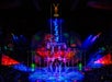 Performers ascending the Chinese poles in a scene from Mystère Cirque Du Soleil in Las Vegas.