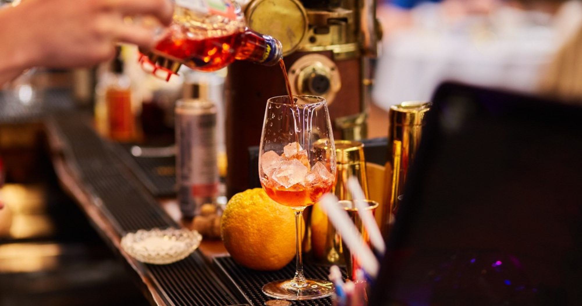 An inviting selection of beverages