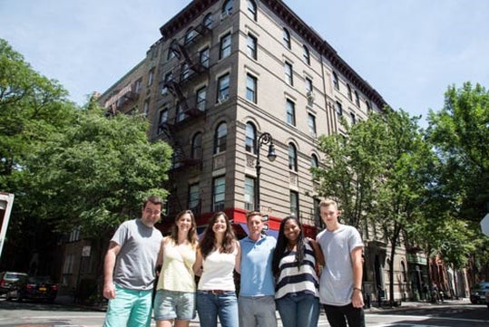 A perfect photo op at the "Friends" apartment.