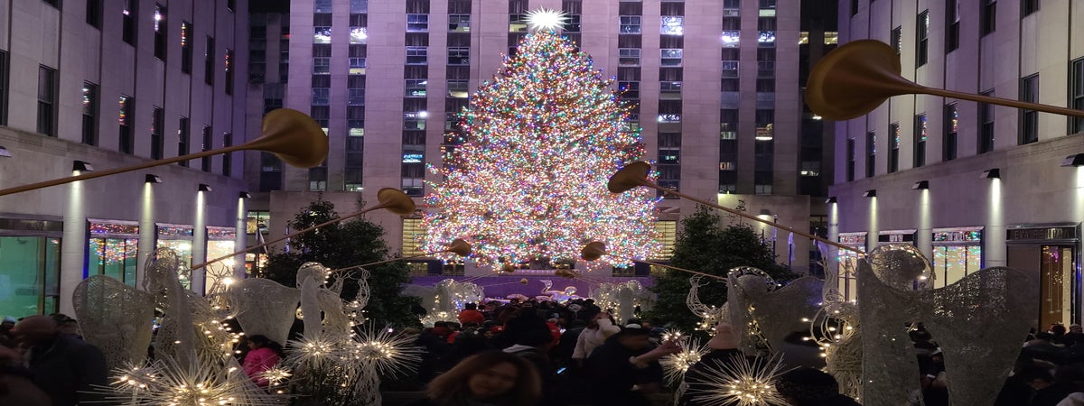 NYC Holiday Walking Tour 5th Ave, Rockefeller Tree & Xmas Village in New York, New York