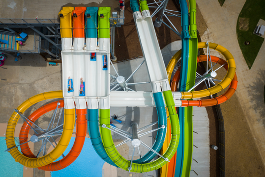 Aerial shot of the Riptide Racer.