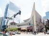 The outside of the Hall of Fame and Museum and the corner of 5th Avenue South