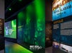 Exhibit at the Navy SEAL Museum in San Diego displays green-tinted images of SEALs, informational panels, and details about the Maersk Alabama hijacking.