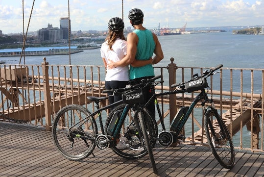 Enjoy scenic water views – NYC Electric Bike Rental, New York City, NY
