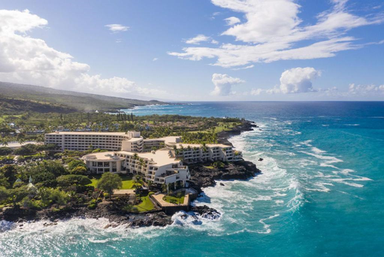 Aerial view of the resort.