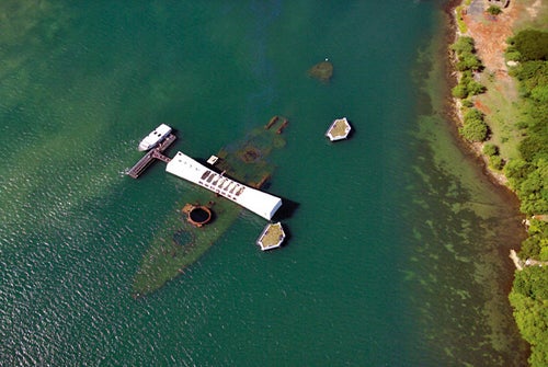 USS Arizona - Aerial View