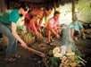 Samoa Imu Cooking - Polynesian Cultural Center in Laie, Oahu, Hawaii