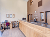 Front desk and a business center.