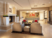 Beautifully decorated common area with ample seating.