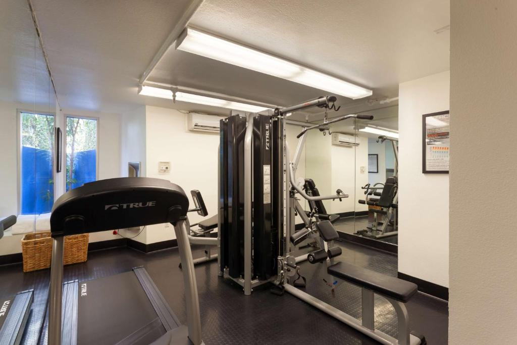 Stay on top of your fitness goals in this modern fitness center.