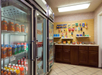 Mini-market filled with snacks and drinks.