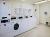 Spacious guest laundry.