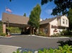 Beautiful landscaped hotel exterior.