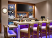 Cocktail lounge with a selection of liquor, wine and other alcoholic beverages.