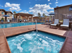 Outdoor pool and hot tub.
