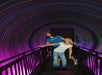 Two young girls standing in the vortex tunnel having fun at Ripley's Believe It or Not! St. Augustine.