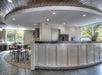Hotel lobby and reception desk.
