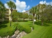 The beautiful landscape behind the pool deck.