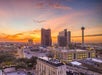 Breathtaking sunset views of the downtown San Antonio skyline.