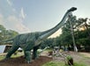 Brachiosaurus or known as "long neck" statue with a baby dinosaur is one of the attraction at Dino Adventure Park.