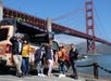 Group stopped at Golden Gate Bridge - San Francisco City Tour