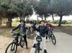 A group of girls strolling around Santa Monica with Unlimited Biking bike rentals
