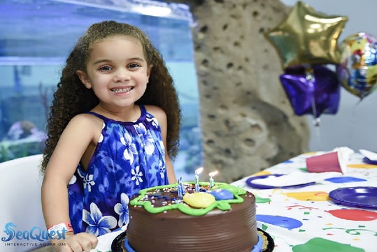 A birthday party at SeaQuest Aquarium in Stonecrest, GA.