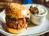 Smoked brisket sandwich on the Secret Food Tour Austin, TX