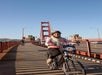 Biking across the Golden Gate Bridge on the Self-Guided Bike Tour in San Francisco