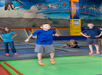 Group of children bouncing around in the Trampoline Park at Sevier air trampoline & ninja warrior park