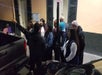 The tour guide points out something of interest on the Sinister Criminal Intentions True Crime Murder Tour.