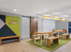 Gather with family and friends at the lounge area with chairs and tables.