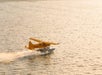 Water takeoff during the sunset flight.