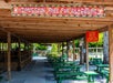 Picnic tables available for use throughout the property at Cajun Pride Swamp Tours.