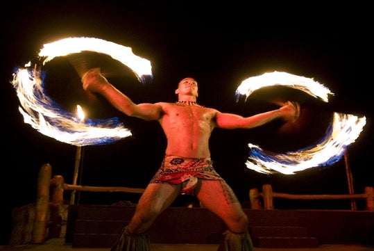 Fire dancing - Te Au Moana Luau at the Wailea Beach Marriott Resort
