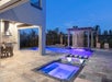 Outdoor pool at night