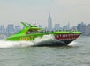 Zooming down the Hudson River on The Beast Speedboat Ride NYC.