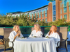 Patio with tables and chairs at The Chattanoogan Hotel, Curio Collection By Hilton.