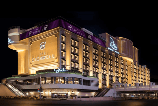 Beautiful-landscaped hotel exterior.
