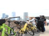 Tour Guide showing guests sights on The New York City Highlights Bike Tour
