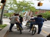 Tour guide taking guests on a bike ride through NYC on The New York City Highlights Bike Tour